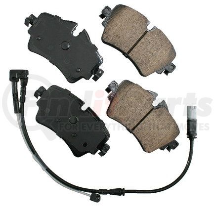 EUR1801A by AKEBONO - EURO Ultra Premium Ceramic Disc Brake Pad Kit