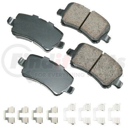 EUR1307A by AKEBONO - EURO Ultra Premium Ceramic Disc Brake Pad Kit