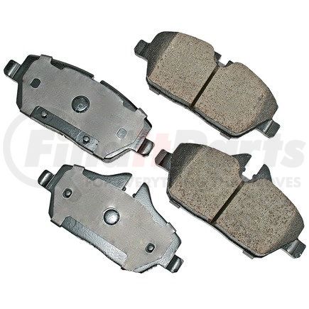 EUR1308 by AKEBONO - EURO Ultra Premium Ceramic Disc Brake Pad Kit