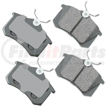 EUR340 by AKEBONO - EURO Ultra Premium Ceramic Disc Brake Pad Kit