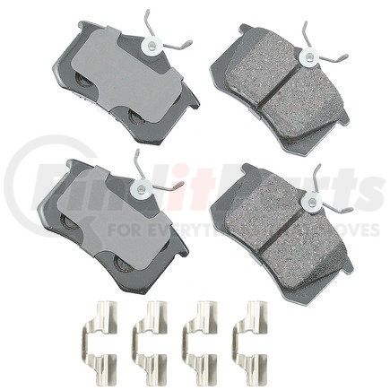 EUR340B by AKEBONO - EURO Ultra Premium Ceramic Disc Brake Pad Kit