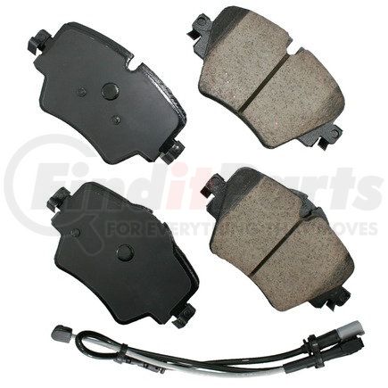 EUR1892 by AKEBONO - EURO Ultra Premium Ceramic Disc Brake Pad Kit