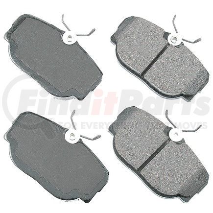 EUR493 by AKEBONO - EURO Ultra Premium Ceramic Disc Brake Pad Kit