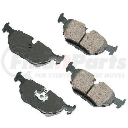 EUR396A by AKEBONO - EURO Ultra Premium Ceramic Disc Brake Pad Kit