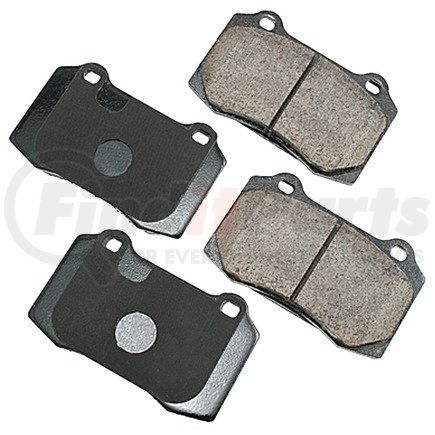 EUR592 by AKEBONO - EURO Ultra Premium Ceramic Disc Brake Pad Kit