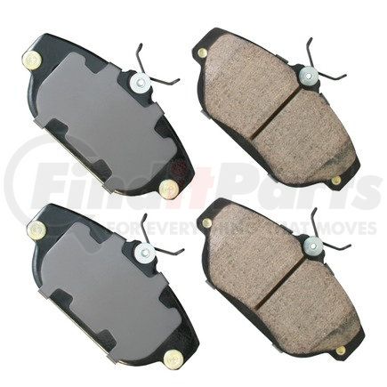 EUR634 by AKEBONO - EURO Ultra Premium Ceramic Disc Brake Pad Kit