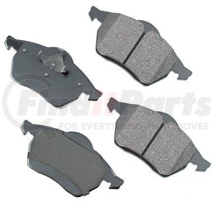 EUR555A by AKEBONO - EURO Ultra Premium Ceramic Disc Brake Pad Kit