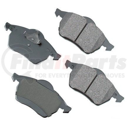 EUR687A by AKEBONO - EURO Ultra Premium Ceramic Disc Brake Pad Kit