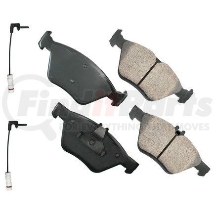 EUR710 by AKEBONO - EURO Ultra Premium Ceramic Disc Brake Pad Kit