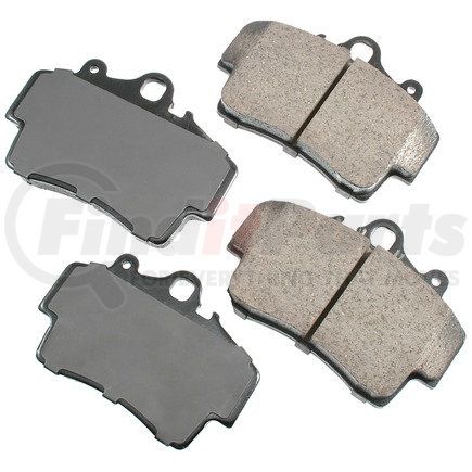 EUR737 by AKEBONO - EURO Ultra Premium Ceramic Disc Brake Pad Kit