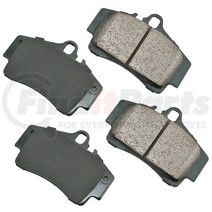 EUR738 by AKEBONO - EURO Ultra Premium Ceramic Disc Brake Pad Kit