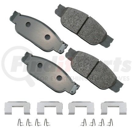 EUR805 by AKEBONO - EURO Ultra Premium Ceramic Disc Brake Pad Kit