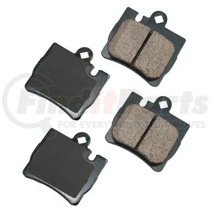 EUR848 by AKEBONO - EURO Ultra Premium Ceramic Disc Brake Pad Kit