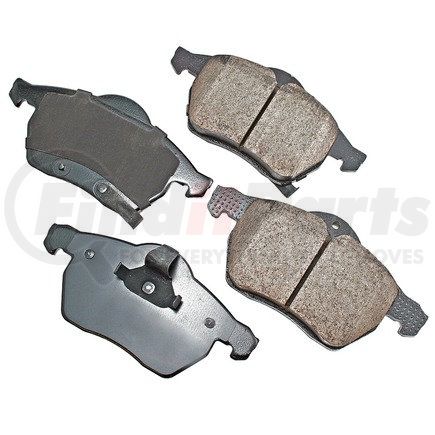 EUR819 by AKEBONO - EURO Ultra Premium Ceramic Disc Brake Pad Kit