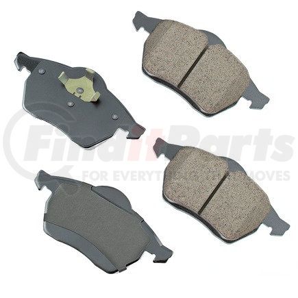 EUR836 by AKEBONO - EURO Ultra Premium Ceramic Disc Brake Pad Kit