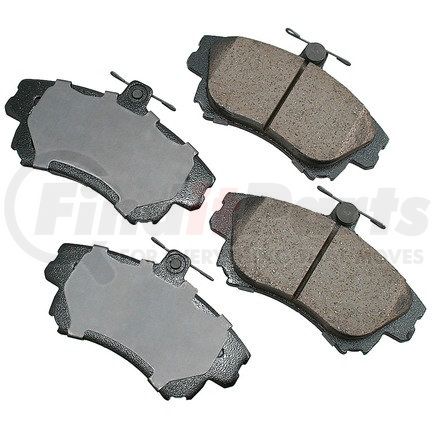 EUR837 by AKEBONO - EURO Ultra Premium Ceramic Disc Brake Pad Kit