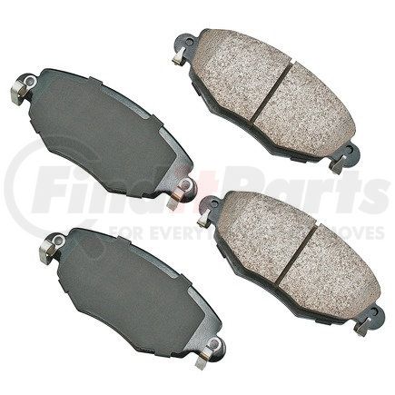 EUR910 by AKEBONO - EURO Ultra Premium Ceramic Disc Brake Pad Kit