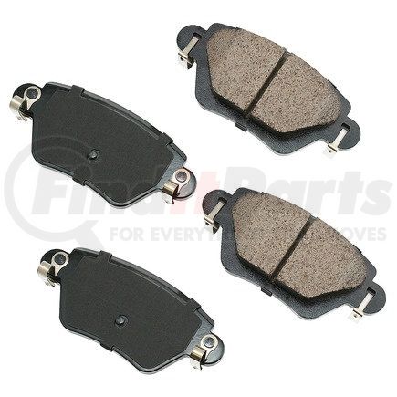 EUR911 by AKEBONO - EURO Ultra Premium Ceramic Disc Brake Pad Kit