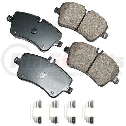 EUR872A by AKEBONO - EURO Ultra Premium Ceramic Disc Brake Pad Kit