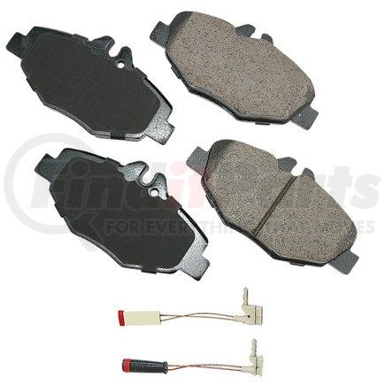 EUR987 by AKEBONO - EURO Ultra Premium Ceramic Disc Brake Pad Kit