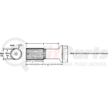 5-40-1121 by DANA - TUBE SHAFT (OBS)