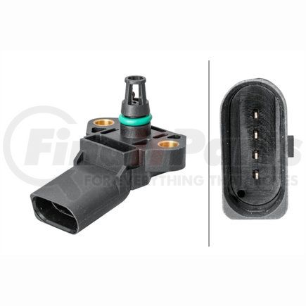 009400251 by HELLA - Boost Pressure Sensor, 4-Pin Connector, Bolted