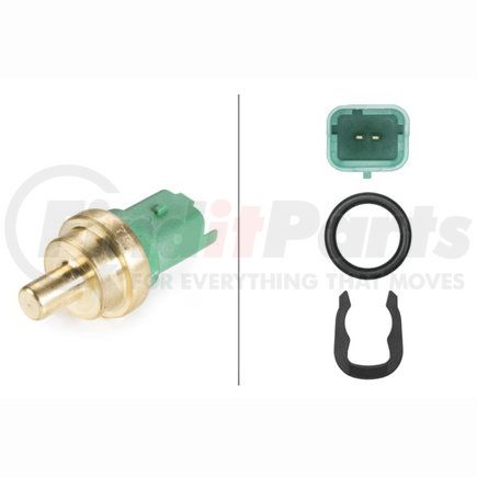 009309391 by HELLA - Coolant Temperature Sensor, 2-Pin Connector, Plugged, Synthetic Material Housing