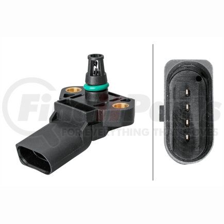 009400471 by HELLA - Boost Pressure Sensor, 4-Pin Connector, Bolted