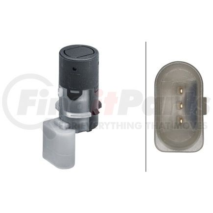 358141461 by HELLA - Sensor, parking assist - straight - 3-pin connector - Plugged - Paintable