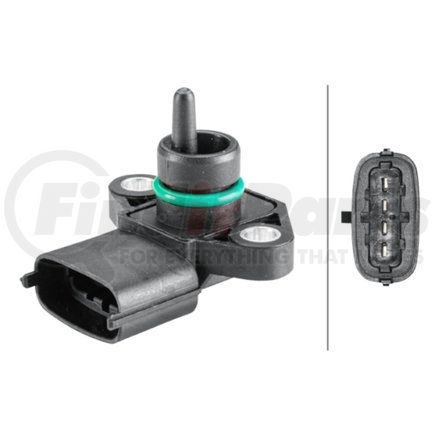 358152211 by HELLA - Sensor, boost pressure - 4-pin connector - Bolted