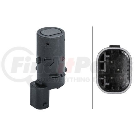 358141671 by HELLA - Sensor, parking assist - straight - 3-pin connector - Plugged - Paintable