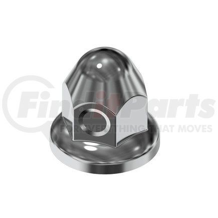 17800 by AMERICAN CHROME - Wheel Fastener Cover - Nut Cover, 33 x 50mm Bullet Style with Flange, Chrome