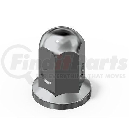 17806 by AMERICAN CHROME - Wheel Fastener Cover - Nut Cover, 33 x 64mm Tall Boy with Flange, Chrome
