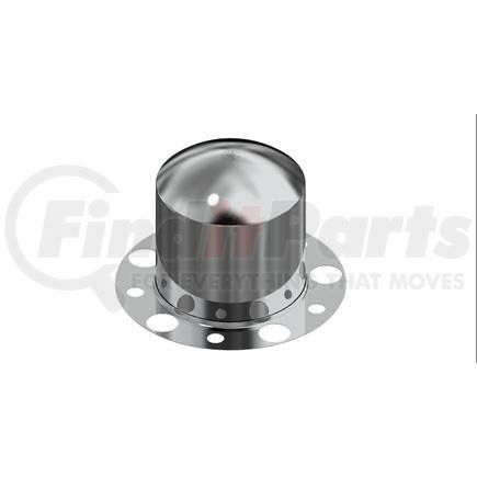 83133 by AMERICAN CHROME - Rear Axle Cover Kit with Non-Removable Baby Moon Cap, Hub-Piloted, Chrome