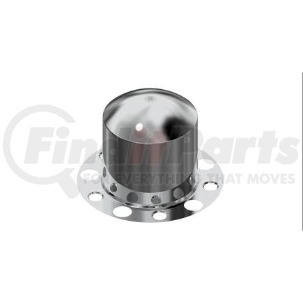 83141 by AMERICAN CHROME - Rear Axle Cover Kit with Non-Removable Baby Moon Cap, Stud-Piloted, Stainless