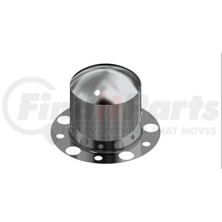 83143 by AMERICAN CHROME - Rear Axle Cover Kit with Non-Removable Baby Moon Cap, Hub-Piloted, Stainless