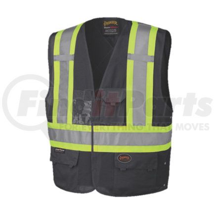 V1021571U-2/3XL by PIONEER SAFETY - Safety Vest - Black, Size 2XL/3XL