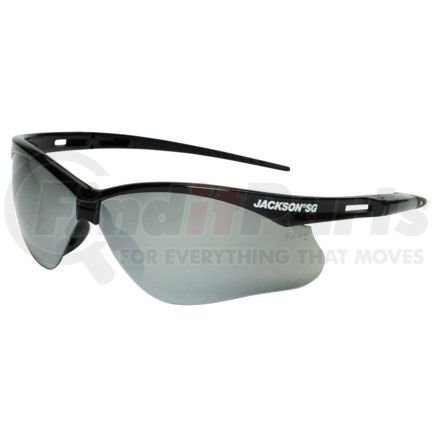 50006 by JACKSON SAFETY - Jackson SG Safety Glasses - Smoke Mirror Lens, Black Frame, Hardcoat Anti-Scratch, Outdoor