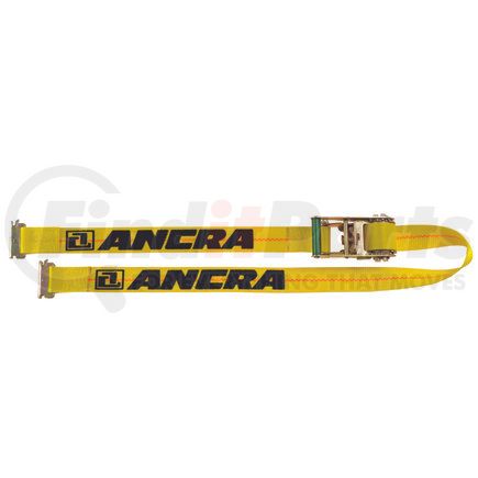 49021-21 by ANCRA - Ratchet Tie Down Strap - 192 in., Gray, Polyester, Spring E Fittings, Heavy-Duty