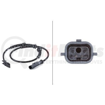012806231 by HELLA - Wheel Speed Sensor, 12V, 2-Pin Connector, 580mm Cable