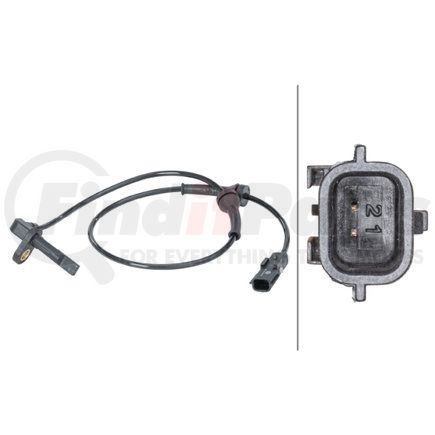 012679911 by HELLA - Wheel Speed Sensor, Rear Axle, 2-Pin Connector, 640mm Cable