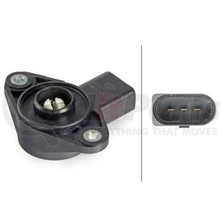 012754001 by HELLA - Suction Pipe Reverse Flap Sensor, 3-Pin Connector, Bolted