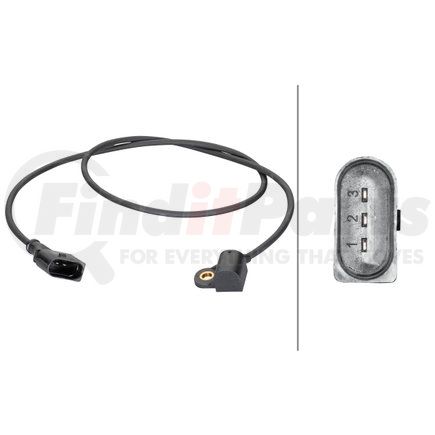 013122701 by HELLA - Sensor, camshaft position - 3-pin connector - Cable: 935mm