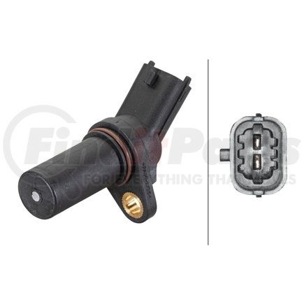 013122821 by HELLA - Sensor, crankshaft pulse - 2-pin connector - with seal ring