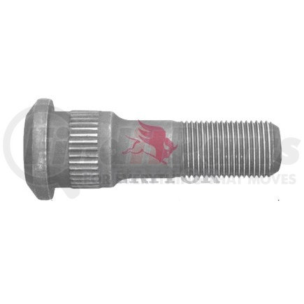 09001254 by MERITOR - Wheel Stud - RH Thread Direction, Serrated, 1.07" Body Length, 8 Grade