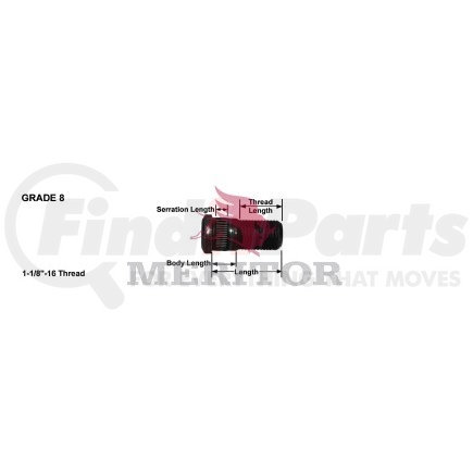 09001668 by MERITOR - WHEEL STUD