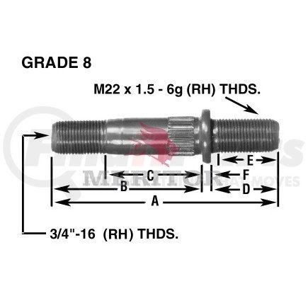 09-002073 by MERITOR - STUD-SHLDR SERR