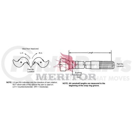 2210U4909 by MERITOR - CAM/LH CHROME