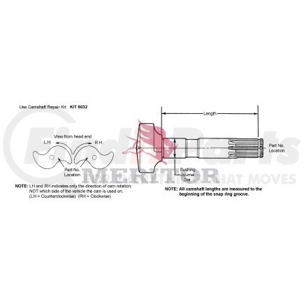 2210W5535 by MERITOR - CAM/RH CHROME