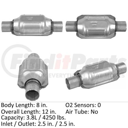 70249 by EASTERN CATALYTIC - Federal / EPA Semi-Universal Converter - Standard